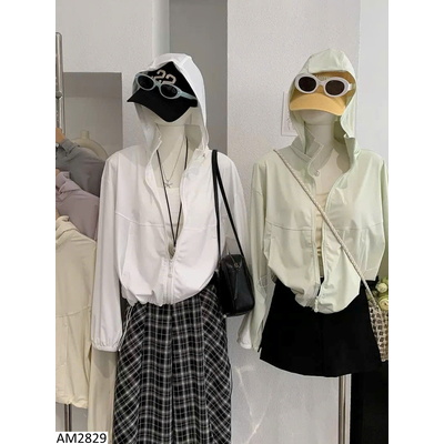 AM2829 ÁO KHOÁC CHỐNG NẮNG MỎNG NHẸ CÓ MŨ