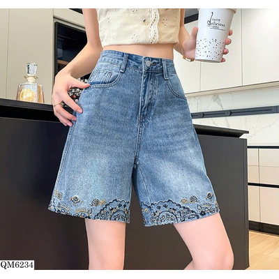QM6234 QUẦN JEAN NỮ THÊU GẤU