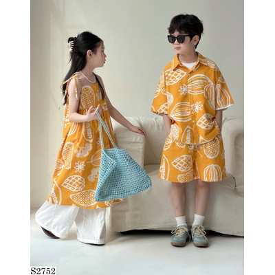 S2752 SET ĐỒ ĐÔI HOA QUẢ NHIỆT ĐỚI