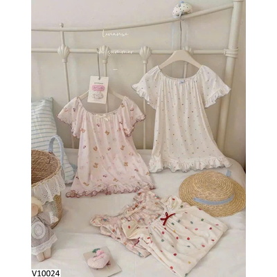 V10024 VÁY MẶC NHÀ VIỀN BÈO CHO BÉ