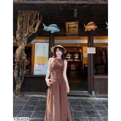 VM4028 VÁY MAXI SÁT NÁCH DÁNG DÀI THỜI TRANG