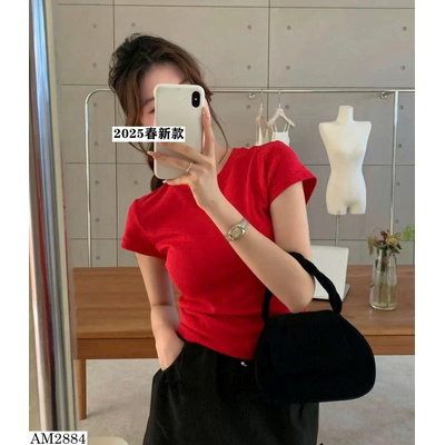 AM2884 ÁO THUN NGẮN TAY CỔ TRÒN NỮ
