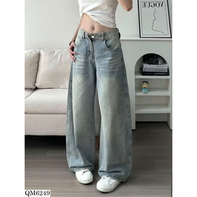 QM6249 QUẦN JEANS ỐNG RỘNG NỮ