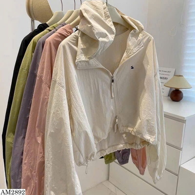 AM2892 ÁO KHOÁC GIÓ NỮ DÁNG CROP-TOP
