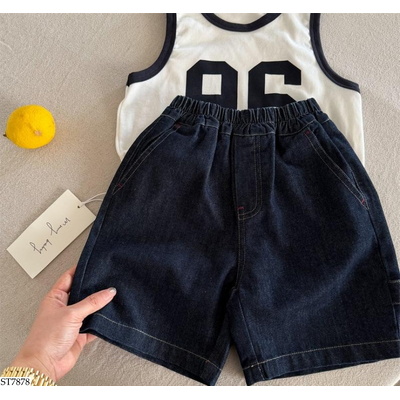 ST7878 ÁO 3 LỖ MIX DENIM MMY
