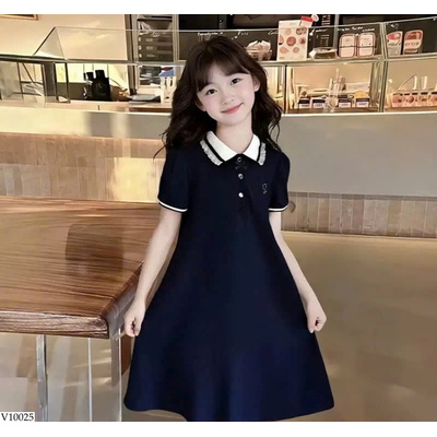 V10025 VÁY CÔNG CHÚA CỔ POLO CHO BÉ