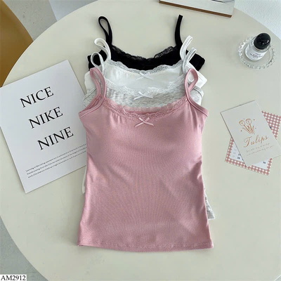 AM2912 ÁO 2 DÂY VIỀN REN CHO NỮ