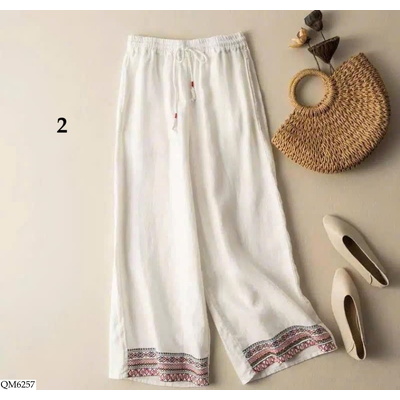QM6257 QUẦN ỐNG RỘNG THÊU
