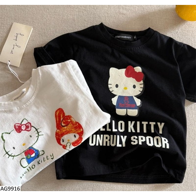 AG9916 ÁO CỘC TAY KITTY CHO BÉ