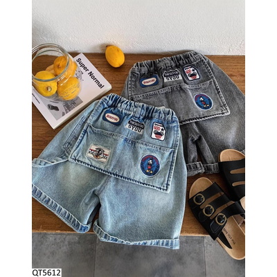 QT5612 QUẦN SHORT JEANS THÊU MÔNG