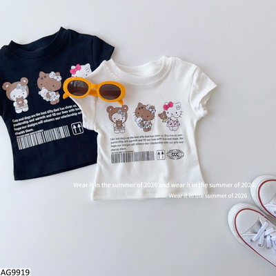 AG9919 ÁO CỘC TAY KITTY CHO BG