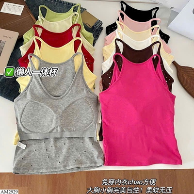 AM2929 ÁO 2 DÂY KÈM ĐỆM NGỰC