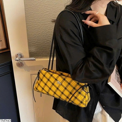 TM7643 TÚI XÁCH NỮ FORM DÀI PHỐI CARO