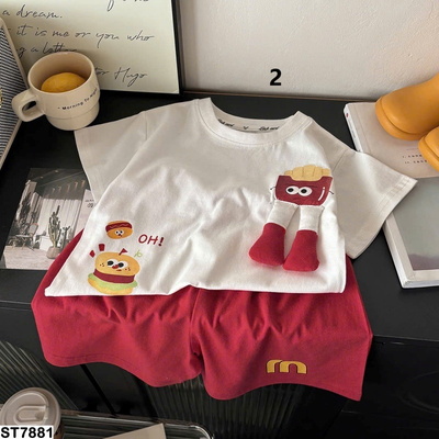 ST7881 SET BỘ CỘC TAY IN HÌNH DỄ THƯƠNG CHO BÉ TRAI