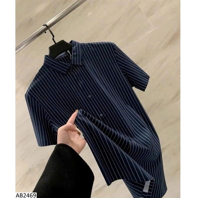 AB2469 ÁO SƠ MI KẺ NAM IN BLUE