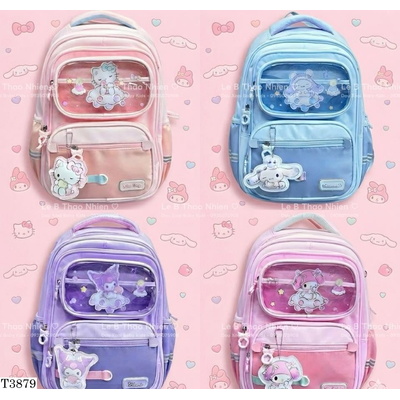 T3879 BALO CHỐNG GÙ CHO BÉ GÁI HÌNH HELLO KITTY VÀ MY MELODY
