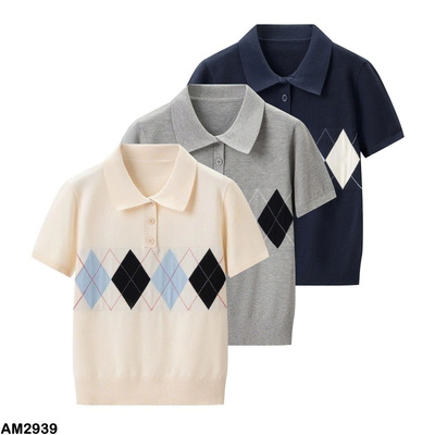 AM2939 ÁO POLO DỆT KIM QC