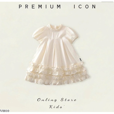 V0010 VÁY XINH HAI VIỀN BÈO CHO BÉ HÃNG  PREMIUM
