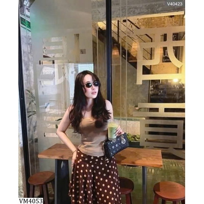 VM4053  CHÂN VÁY CHẤM BI KASLEAD