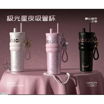 BN1032 BÌNH GIỮ NHIỆT KÈM ỐNG HÚT