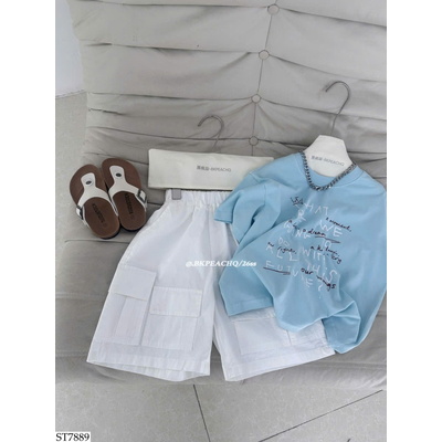 ST7889 ÁO PHÔNG PHỐI QUẦN SHORT CHO BT