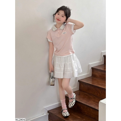 SG2804 ÁO POLO PHỐI CHÂN VÁY CHO BGb
