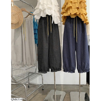 QM6316 QUẦN BAGGY KẺ CARO OMALAI