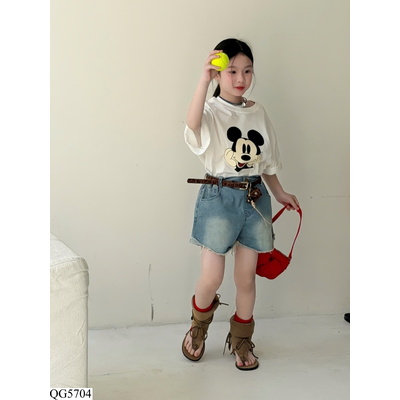 QG5704 QUẦN SHORT JEAN BÉ GÁI  XIAOMENG
