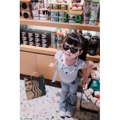 SG2806 SET THUN TRỄ VAI MIX QUẦN ỐNG LOE