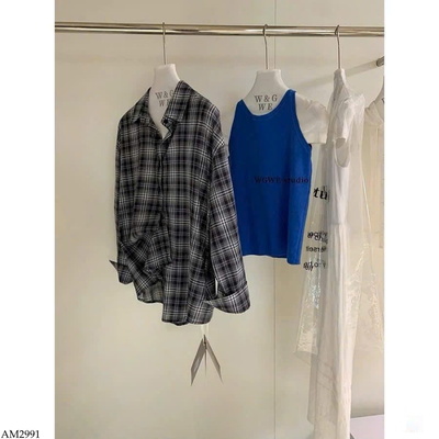 AM2991 ÁO SƠ MI KẺ CHO NỮ W.G.W.E