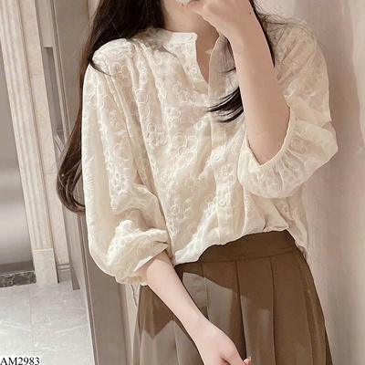AM2983 ÁO SƠ MI HOA TAY LỠ
