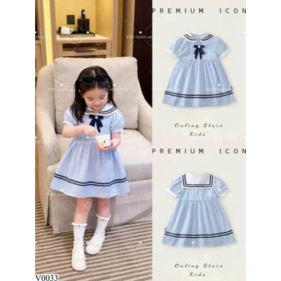 V0033 VÁY XINH CỔ THỦY THỦ BÉ GÁI HÃNG PREMIUM