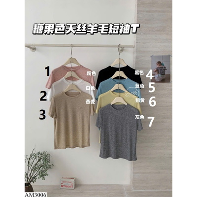 AM3006 ÁO NGẮN TAY LEN TENCEL NỮ