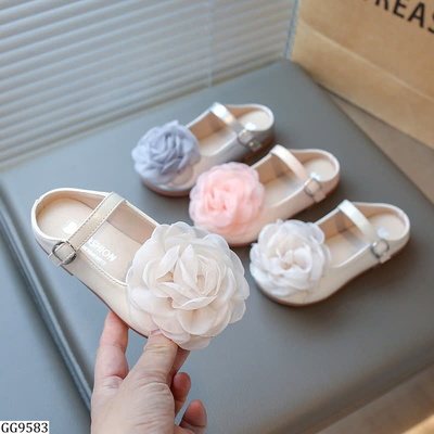 GG9583 GIÀY BÚP BÊ BÉ GÁI HOA 3D
