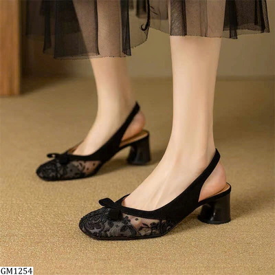 GM1254 GIÀY CAO GÓT LƯỚI HOA NHẸ NHÀNG