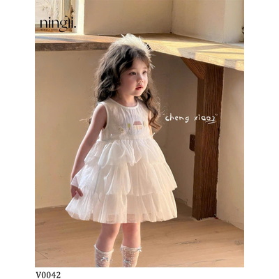 V0042  VÁY SÁT NÁCH NHIỀU TẦNG NINGLI