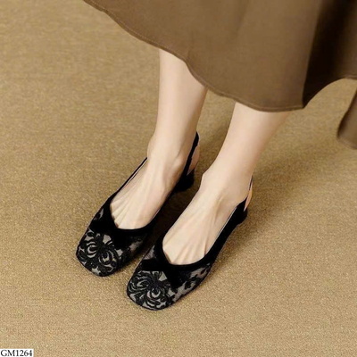 GM1264 GIÀY CAO GÓT LƯỚI HOA