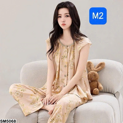 SM5068 BỘ LANH QUẦN DÀI ÁO CỘC NỮ