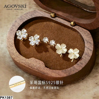 PK1387 SET 3 ĐÔI BÔNG TAI S925