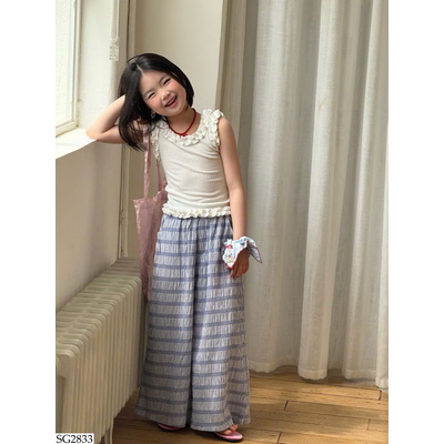 SG2833 ÁO BA LỖ BÈO NHÚN MIX QUẦN SỌC