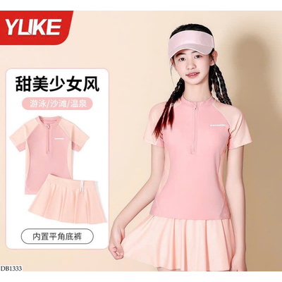 DB1333 VÁY BƠI NGẮN TAY BÉ GÁI YUKE