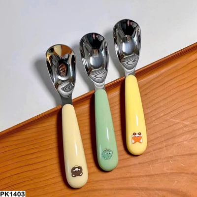PK1403 SET 3 MUỖNG INOX CÁN HOẠT HÌNH CHO BÉ