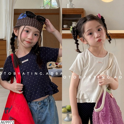 AG9972 ÁO THUN VẠT BÈO XINH  ADBABY