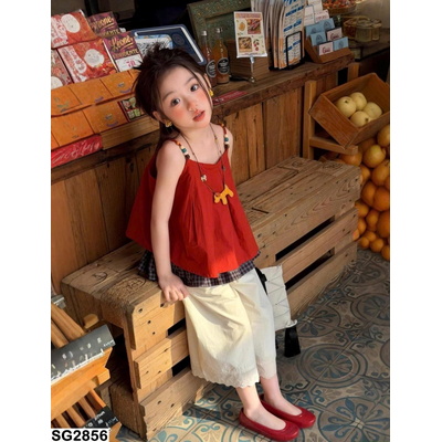 SG2856 ÁO 2 DÂY MIX QUẦN SUÔNG BABYDOLL