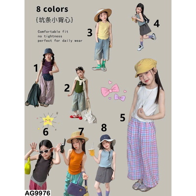 AG9976 ÁO TANK TOP TRƠN CHO BÉ GÁI