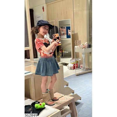 SG2849 ÁO MICKEY MIX CV JEANS XẾP LY