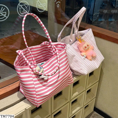 TM7704 TÚI TOTE KẺ TONE HỒNG