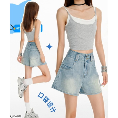 QM6404 SHORT JEANS CẠP CAO