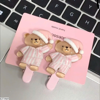 KT1969 SET 2C KẸP TÓC HÌNH GẤU