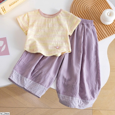 SG2866 SET ÁO CỘC PHỐI QUẦN SUÔNG CHO BG